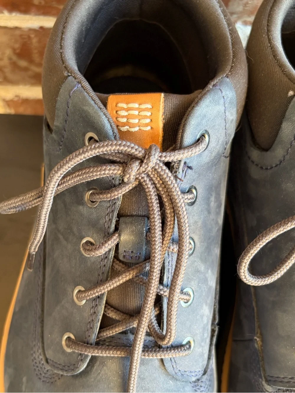 Timberland Cross Mark Navy Blue Nubuck Leather Chukka Boots Size 10.5